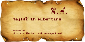 Majláth Albertina névjegykártya
